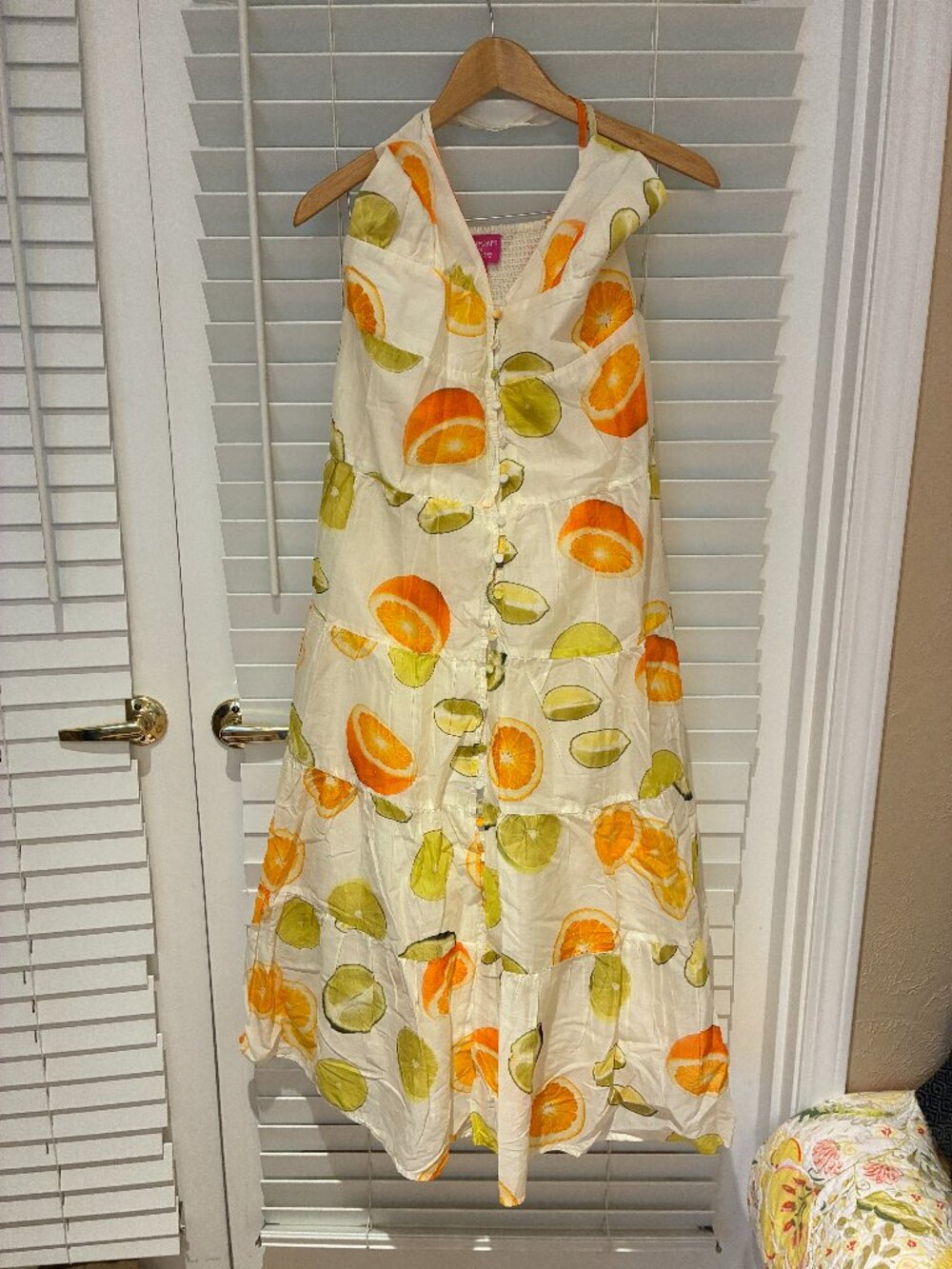 J. Crew summer Edie Parker citrus dress